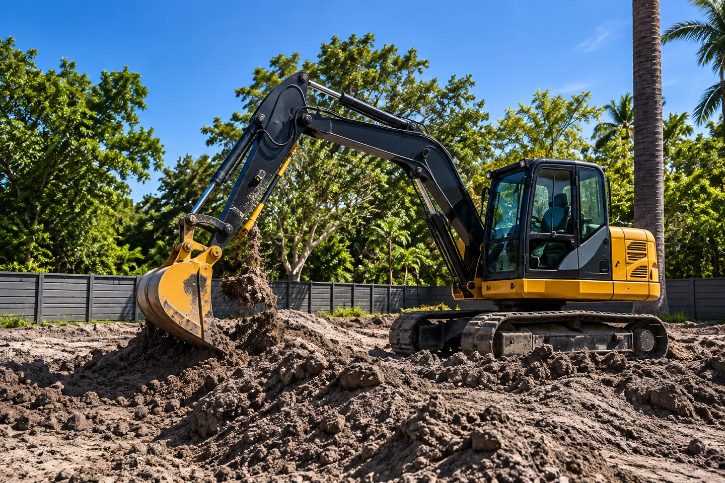 Excavation at the building site