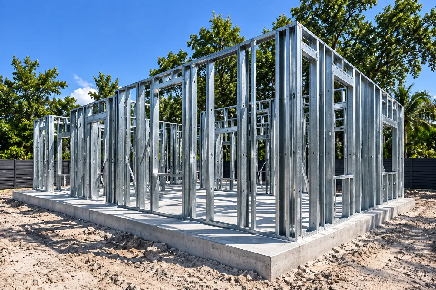 Ground floor steel structure taking shape