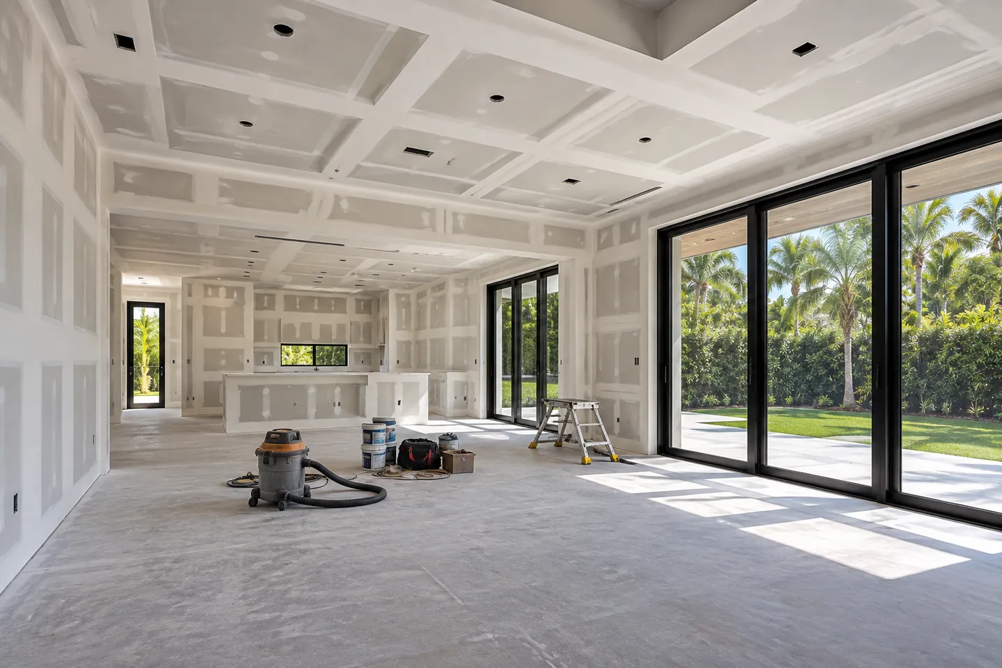 Interior drywall and finishing work